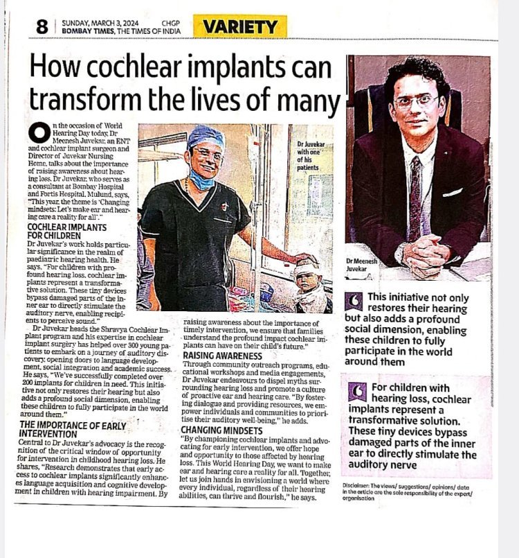 Regaining the Gift of Hearing: Cochlear Implants and Dr. Meenesh Juvekar