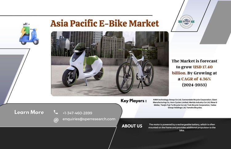 Asia Pacific E-Bike Market Size- Share, Growth, Industry Demand, Revenue, Emerging Trends, CAGR Status, Key Players and Future Opportunities Till 2033: SPER Market Research