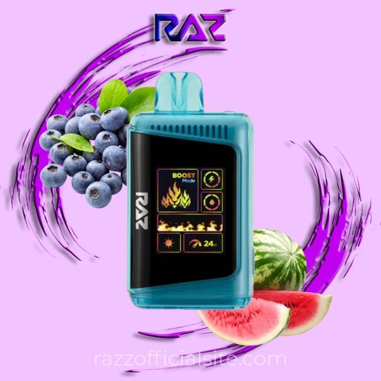 A Flavorful Escape: The Raz LTX 25K Blueberry Watermelon ZERO NICOTINE​ for a Sweet and Smooth Vaping Experience